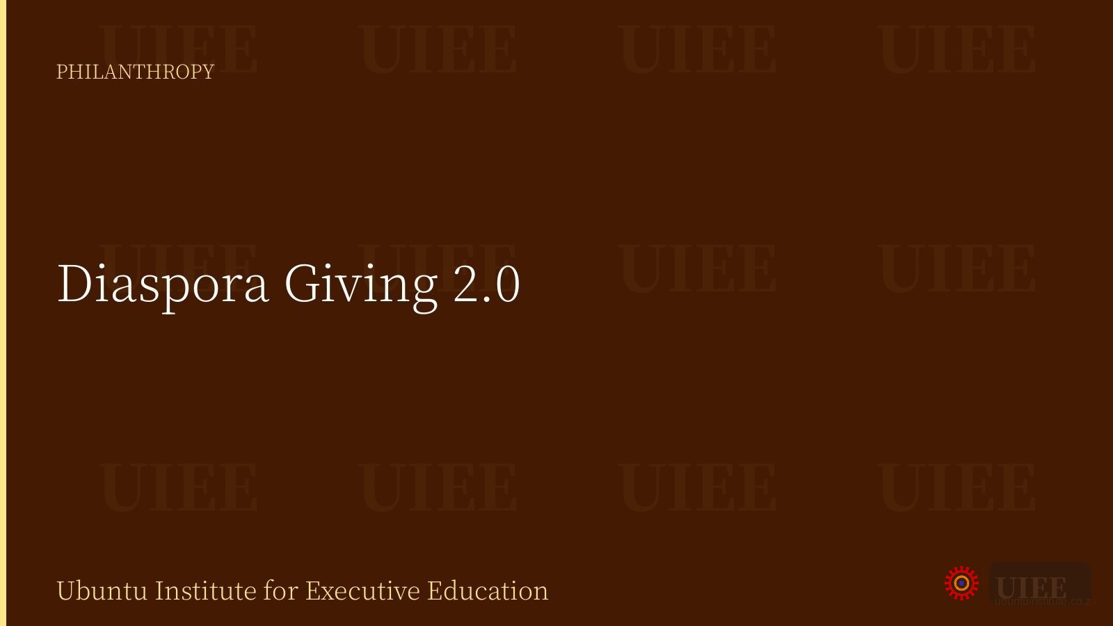 Diaspora Giving 2.0