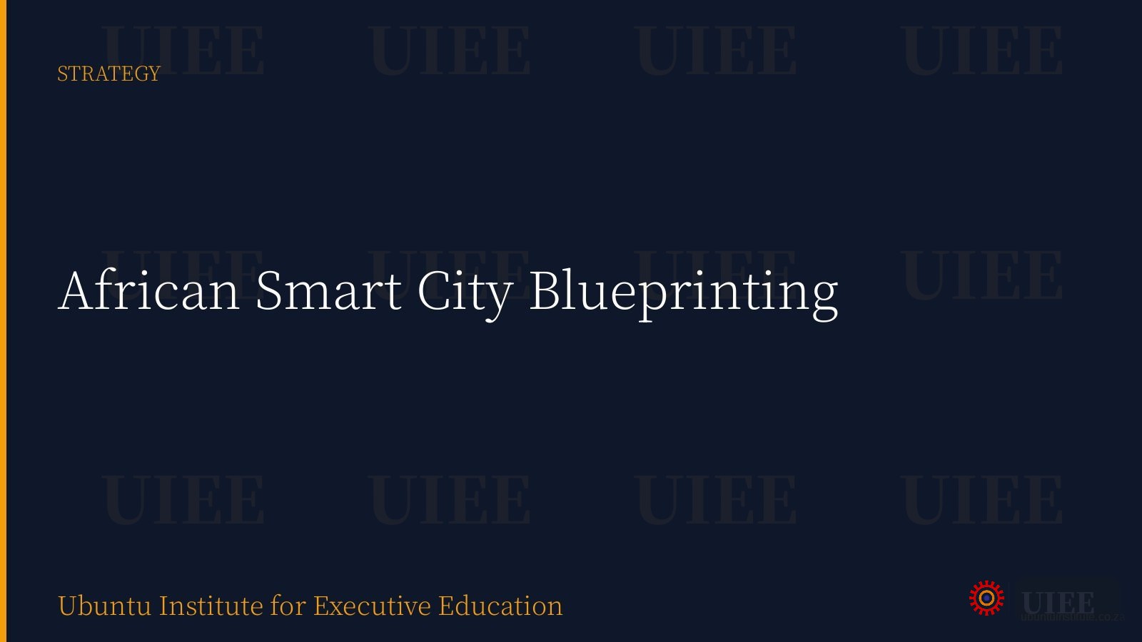 African Smart City Blueprinting