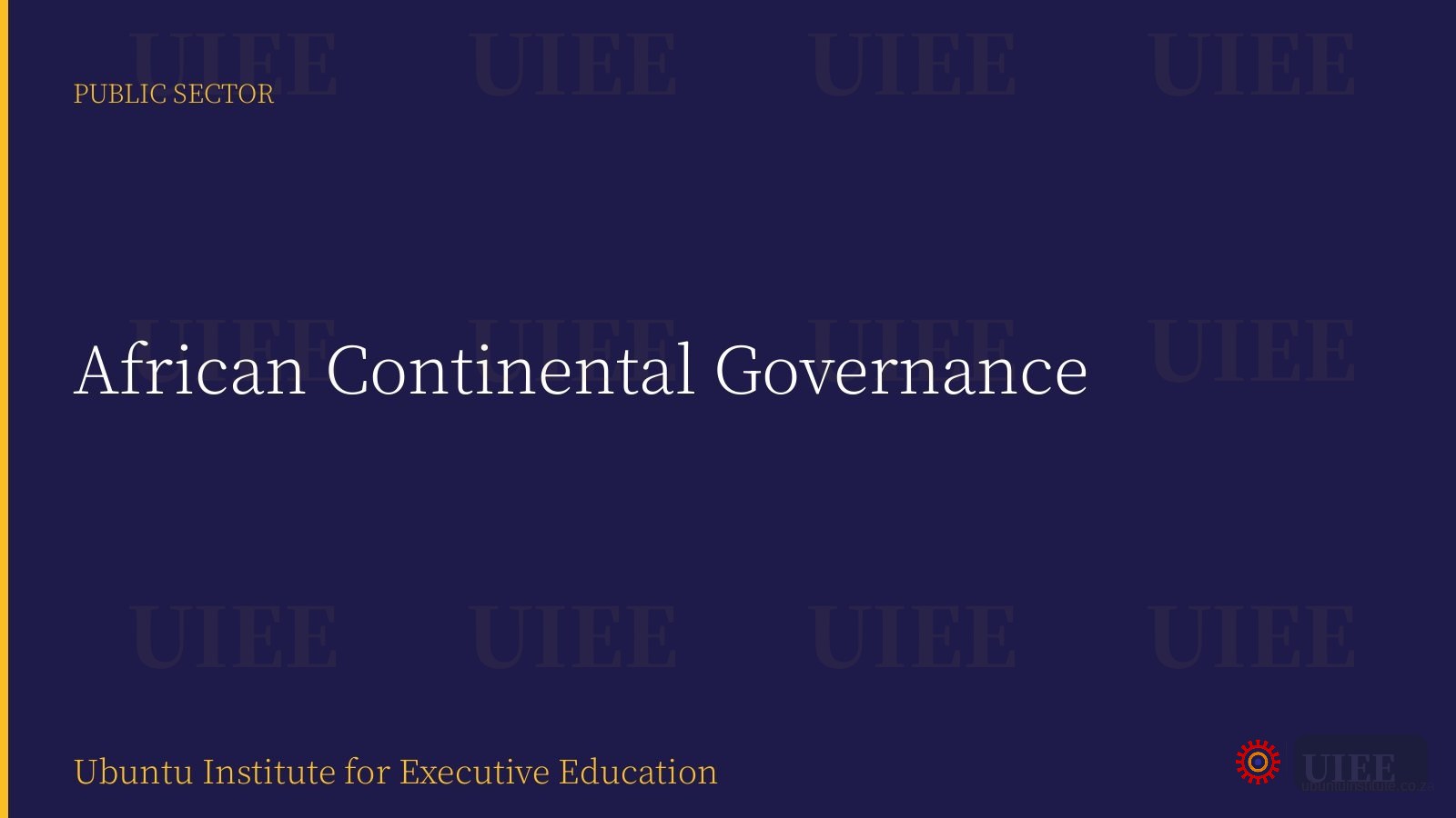 African Continental Governance