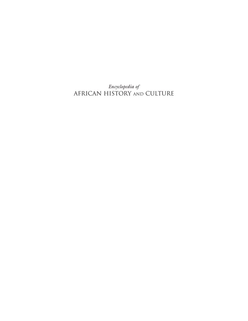 Encyclopedia of African History and Culture, Volume 5