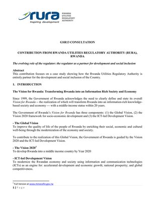 Rwanda Utilities Regulatory Authority (RURA)